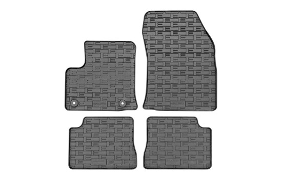 Tapis en caoutchouc adaptés à la Jeep Avenger (électrique) 2023- (4 pièces avec points de fixation)