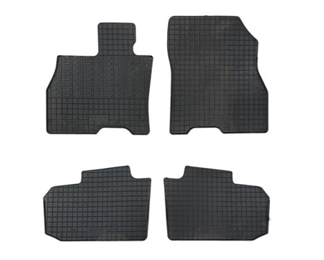 Tapis en caoutchouc adaptés à la Nissan Leaf (ZE0) 2010-2017 (4 pièces avec points de fixation)