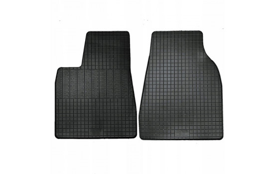 Tapis en caoutchouc adaptés à la Tesla Model X 2016- (2 pièces avec points de fixation)