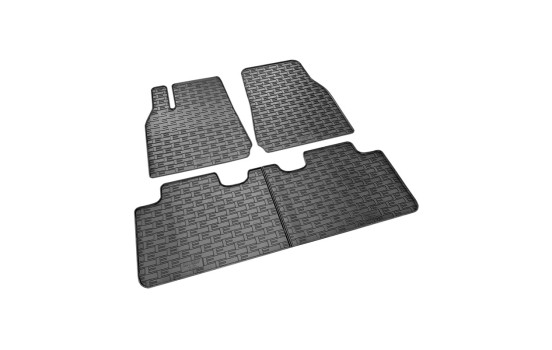 Tapis en caoutchouc adaptés à la Tesla Model Y 2020- (3 pièces avec points de fixation), Image 2