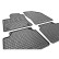 Tapis en caoutchouc adaptés à la Toyota Prius IV 2016- (lot de 4 avec points de fixation), Vignette 3