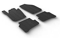 Tapis en caoutchouc adaptés à Skoda Enyaq iV 2020- (T-Design 4 pièces + clips de montage)