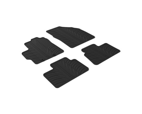 Tapis en caoutchouc adaptés à Toyota Aygo X 2022- (T-Design 4 pièces + clips de montage)