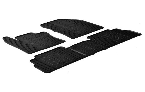 Tapis en caoutchouc adaptés à Toyota Verso 2009- (T-Design 5 pièces + clips de montage)