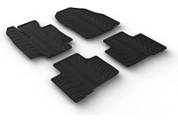 Tapis en caoutchouc adaptés au Toyota Highlander avec hybride 2021- (T-Design 4 pièces + clips de montage)