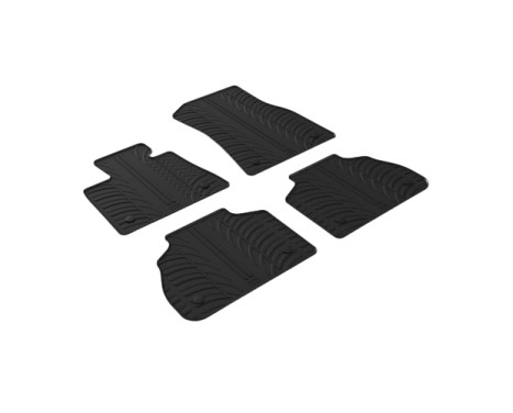 Tapis en caoutchouc adaptés pour BMW X7 (G07) 2019- (T-Design 5 pièces + clips de montage)
