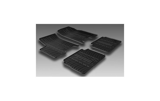 Tapis en caoutchouc adaptés pour Chevrolet Aveo 2011- (T-Design 4 pièces + clips de montage), Image 2