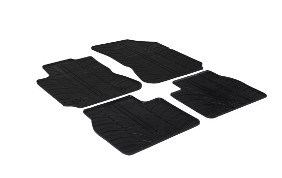 Tapis en caoutchouc adaptés pour Citroën C4 Cactus 2014- (T-Design 4 pièces + clips de fixation)