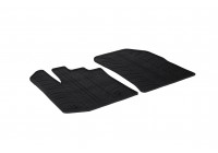 Tapis en caoutchouc adaptés pour Dacia Dokker Furgon 2013- (T-Design 2 pièces + clips de fixation)