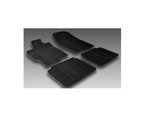 Tapis en caoutchouc adaptés pour Mazda 5 2010- (T-Design 4 pièces + clips de montage), Image 2