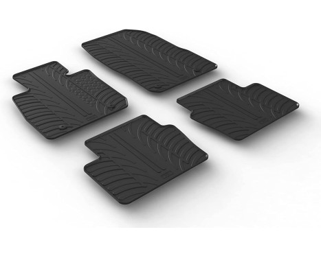 Tapis en caoutchouc adaptés pour Mazda CX-5 6/2017- (T-Design 4 pièces + clips de montage)