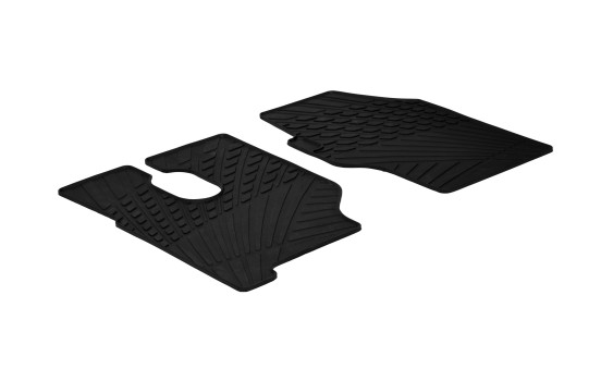 Tapis en caoutchouc adaptés pour Mercedes Actros 2003- (T-Design 2 pièces + clips de montage)