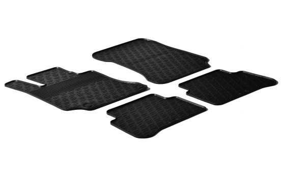 Tapis en caoutchouc adaptés pour Mercedes Classe E W212 2009-2013 (G-Design 4 pièces + clips de fixation)