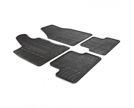 Tapis en caoutchouc adaptés pour Mercedes GLC X253 9/2015- (T-Design 4 pièces + clips de montage)