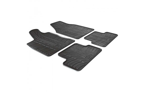 Tapis en caoutchouc adaptés pour Mercedes GLC X253 9/2015- (T-Design 4 pièces + clips de montage)