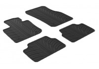 Tapis en caoutchouc adaptés pour Mini F55 5 portes 2014- (T-Design 4 pièces + clips de montage)