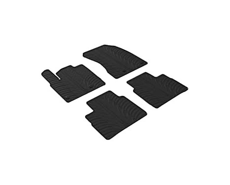 Tapis en caoutchouc adaptés pour Nissan X-Trail 2021- (T-Design 4 pièces + clips de montage)