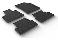 Tapis en caoutchouc adaptés pour Opel Grandland X 10/2017- (T-Design 4 pièces + clips de montage)
