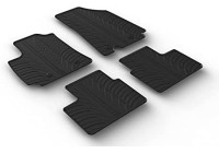 Tapis en caoutchouc adaptés pour Renault Arkana 2020- (T-Design 4 pièces + clips de montage)