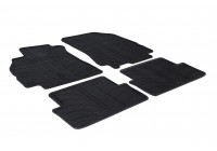Tapis en caoutchouc adaptés pour Renault Fluence 2011- (T-Design 4 pièces + clips de fixation)