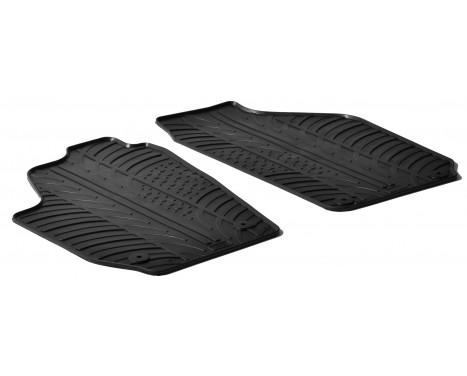 Tapis en caoutchouc adaptés pour Skoda Roomster / Practic 2007- (T-Design 2 pièces)