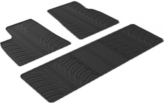 Tapis en caoutchouc adaptés pour Tesla Model S 2014- (T-Design 5 pièces)