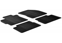 Tapis en caoutchouc adaptés pour Toyota Auris 2007- (T-Design 4 pièces + clips de montage)