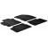 Tapis en caoutchouc adaptés pour Toyota Auris 2007- (T-Design 4 pièces + clips de montage)