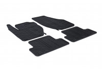 Tapis en caoutchouc adaptés pour Volvo V40 2012- (T-Design 4 pièces + clips de montage)