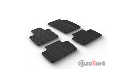 Tapis en caoutchouc adaptés pour Volvo XC90 3/2015- (T-Design 4 pièces + clips de montage), Image 2