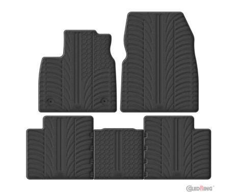 Tapis en caoutchouc Gledring adaptés à Renault Scénic V E-Tech 2024- (profil en T 5 pièces)