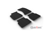 Tapis en caoutchouc pour Audi A8 (4H) 2010-2017 (profil en T en 4 parties + clips de fixation)