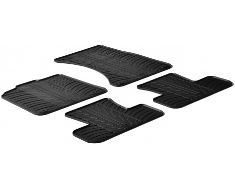 Tapis en caoutchouc pour Audi Q5 2008- (T-Design 4 pièces)