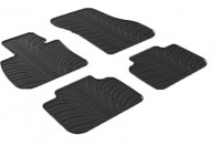 Tapis en caoutchouc pour BMW X1 F48 2015- (T-Design 4 pièces + clips de montage)