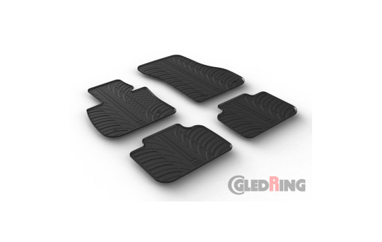 Tapis en caoutchouc pour BMW X1 F48 2015- (T-Design 4 pièces + clips de montage), Image 2