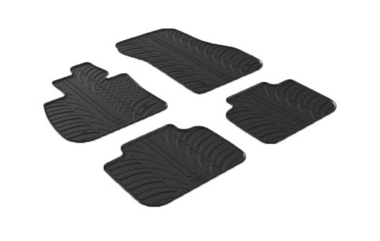 Tapis en caoutchouc pour BMW X2 F39 2/2018- (T-Design 4 pièces + clips de montage)