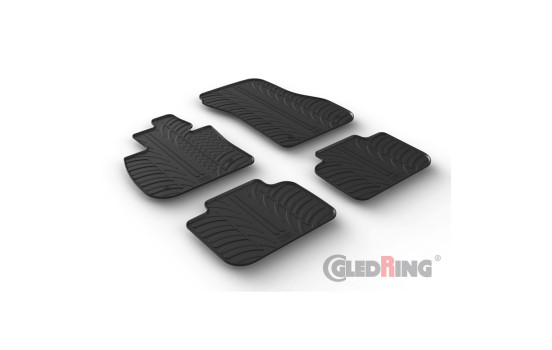 Tapis en caoutchouc pour BMW X2 F39 2/2018- (T-Design 4 pièces + clips de montage), Image 2