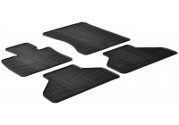 Tapis en caoutchouc pour BMW X5 2006-2012 (T-Design 4 pièces + clips de montage)