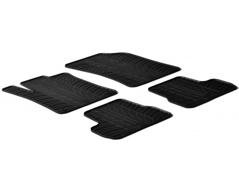 Tapis en caoutchouc pour Citroen C3 2010- (T-Design 4 pièces)