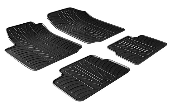 Tapis en caoutchouc pour Citroen C3 de 2002 à 2010 (T-Design 4 pièces)