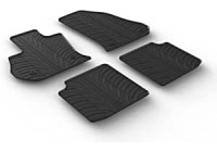 Tapis en caoutchouc pour Fiat 500L 7/2017- (T-Design 4 pièces)
