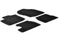 Tapis en caoutchouc pour Honda Civic 2012- (T-Design 4 pièces + clips de montage)