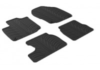 Tapis en caoutchouc pour Honda Civic Diesel 2012- (T-Design 4 pièces + clips de montage)