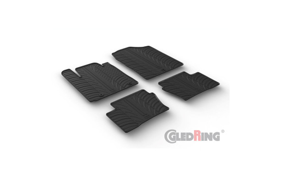 Tapis en caoutchouc pour Kia Picanto 2017- (T-Design 4 pièces, Image 2
