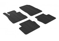 Tapis en caoutchouc pour Mazda 2 11/2014- (T-Design 4 pièces + clips de montage)