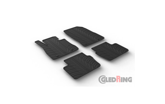 Tapis en caoutchouc pour Mazda 2 11/2014- (T-Design 4 pièces + clips de montage), Image 2