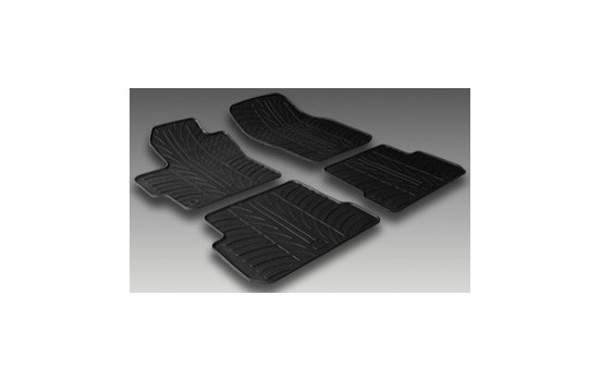 Tapis en caoutchouc pour Mazda 3 2004-2009 (T-Design 4 pièces + clips de montage), Image 2