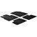 Tapis en caoutchouc pour Nissan Micra 2011- (T-Design 4 pièces + clips de montage)