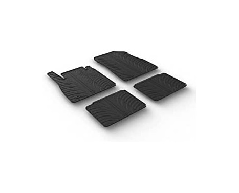 Tapis en caoutchouc pour Nissan Micra K14 2017- (T-Design 4 pièces)