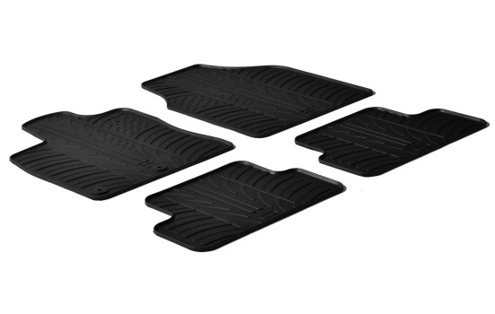 Tapis en caoutchouc pour Nissan Qashqai 2007-2013 (T-Design 4 pièces)